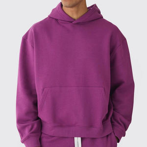 Nouvelle mode, survêtement pour homme 100% coton, de haute qualité, en molleton épais, surdimensionné, ample, personnalisé, streetwear, survêtements pour homme - Product Image 4