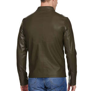 Nouvelle arrivée, veste en cuir au style unique, matière confortable, imperméable, logo personnalisé sur le devant, taille standard pour homme, hiver - Product Image 5
