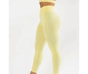 OEM <b>Cheap</b> Rate Women Yoga <b>Leggings</b> High Quality Solid Spandex/Polyester Breathable Custom Logo/Colors Top Trending Elastic Waist - Product Image 1