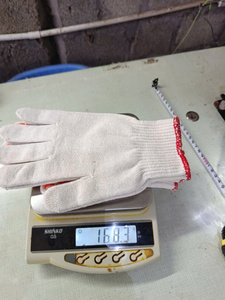 Hot sales natural white yarn cotton PVC dotted Safety Gloves All size 10 Gauges 12 pairs <b>polybag</b> general purposes from Vietnam - Product Image 2