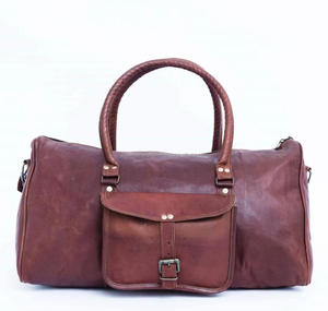 กระเป๋าหนังแพะแท้สไตล์ย้อนยุค20นิ้วมีสายคล้องไหล่ปรับได้คุณภาพสูงสุดใช้ได้ทั้งชายและหญิง - Product Image 4