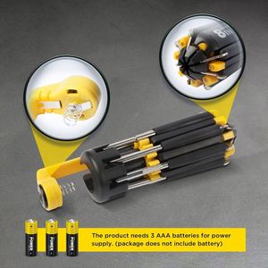 Promotional 8-in-1 Multi Functional Precision Screwdriver <b>Set</b> with LED Light Outdoor Tool Mini Screwdriver with Custom Logo - Product Image 5