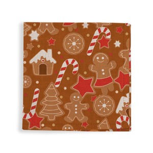 Serviette de table à motif de Noël, écologique, douce et durable, pour la décoration de Noël. Taille et motifs personnalisés. - Product Image 5