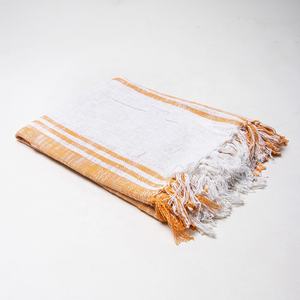 Lightweight Handwoven Sofa Throw With Textured Weave Slub Tassel Edge Decorative Cotton <b>Blanket</b> Indian Supplier - Product Image 3