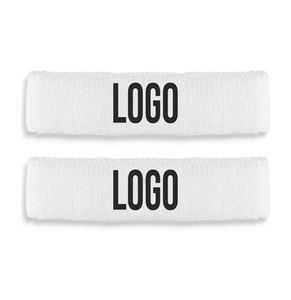 Bandeau de sport en coton blanc antidérapant de 4,5 cm de large, imprimé par transfert thermique, ajustement universel pour l'exercice et le fitness - Product Image 1