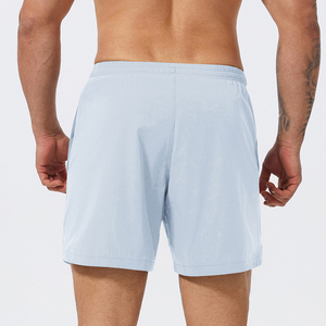 Top Quality Men Quick Dry Breathable Sports Shorts Elastic Waist Knitted Solid Pattern Nylon Shorts for Men's - Product Image 2