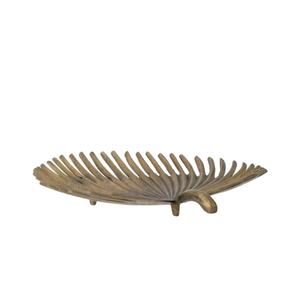 Plateau à feuilles de luxe artisanal, présentoir à fruits, plat doré, décoration de mariage, centre de table, plateaux de service en métal, articles de décoration pour la maison - Product Image 1