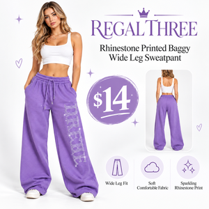<b>Women</b> Rhinestone Letter Printed Wide Leg Sweatpants Drawstring High Waist Baggy Casual <b>Sweat</b> <b>Pant</b> Breathable Winter Wear Pajama - Product Image 1