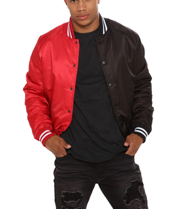 Custom Canvas Vintage Winter <b>Varsity</b> <b>Jacket</b> for Men Windproof <b>Plain</b> Dyed with Logo 2026 - Product Image 3