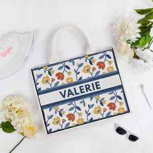 Sac fourre-tout promotionnel artisanal de luxe indien fait main, forme baguette, perles de verre multicolores, décontracté et durable - Product Image 2