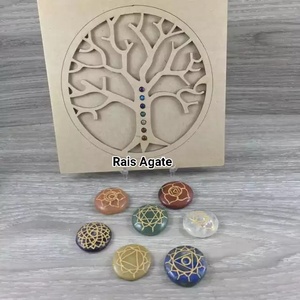 Vente en gros Ensemble Reiki de forme ronde à 7 chakras Ensemble de pièces de pierres précieuses naturelles Ensemble de pierres précieuses Reiki naturelles Ensemble rond à 7 chakras par Rais Agate - Product Image 2