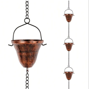 Cadena de Lluvia Metálica Moderna y Minimalista para un Diseño Limpio y una Drenación Eficiente del Agua del Techo, Decoración para Exteriores - Product Image 1