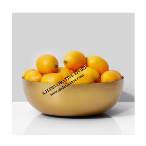 Bol de Fruits décoratifs en métal, pour décorations de maison, nouvelle collection, de forme ronde, centres de table en métal, bol pour salon/hôtel - Product Image 2