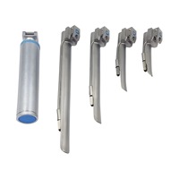 Laryngoscope professionnel fabriqué en usine, éclairage électrique à fibre optique, acier inoxydable, taille adulte, instrument chirurgical