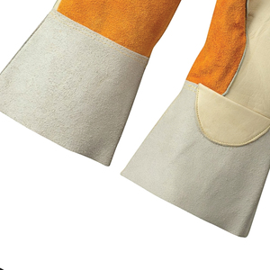 Gants de soudage en cuir de vachette de 16 pouces avec doublure en polaire, résistants à la chaleur, ignifuges, protection contre les éclaboussures de métal fondu (type A), gants robustes - Product Image 4