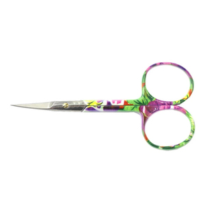 Ciseaux à cuticules imprimés colorés, en acier inoxydable courbé, outil de manucure de précision pour les soins des ongles et usage professionnel en salon - Product Image 1