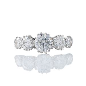 สินค้าใหม่รอบตัด Lab ปลูกเพชรแหวนหมั้นหิน CVD เพชร Solitaire แหวนแต่งงานสําหรับผู้หญิง - Product Image 1