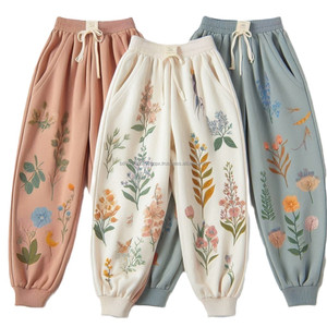 Joggers estampados a rayas para mujer, pantalones de chándal de algodón de punto flexibles y cómodos, origen Bangladesh, verano, OEM, venta al por mayor - Product Image 2