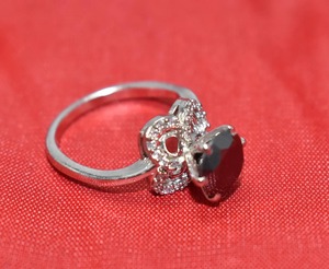 Anillo de Diamante Redondo de Moissanita Negra, Plata de Ley 925, Regalo de Compromiso Personalizado para Aniversario - Product Image 6
