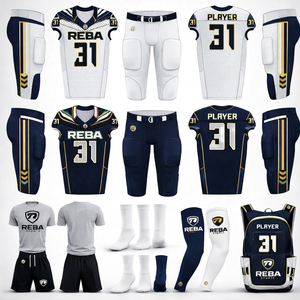 Reba Sports Custom Football Uniform Kit Sublimation Jersey Pants <b>Socks</b> Premium Team Gear Set USA Style - Product Image 1