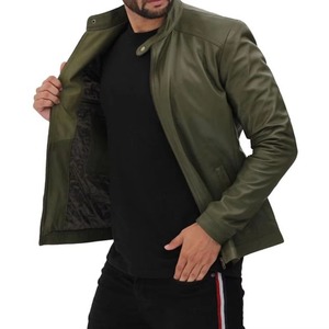 Vestes en cuir pour hommes de haute qualité, fabriquées sur mesure en usine au Pakistan, en cuir d'agneau noir véritable / vestes en cuir pour femmes - Product Image 2