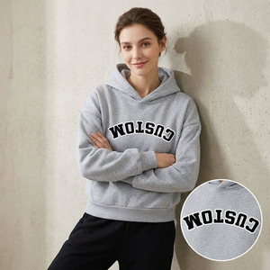 <b>Grey</b> Letter Print <b>Hoodie</b> Unisex Casual Pullover Sweatshirt With Kangaroo Pocket Regular Fit - Product Image 6