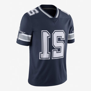 เสื้ออเมริกันฟุตบอล คอวี แขนสั้น ระบายเหงื่อได้ดี ทรงพอดีตัว ยูนิเซ็กซ์ แบบซับลิเมชั่น สีดำ-เหลือง พิมพ์ลายด้านหน้า - Product Image 2