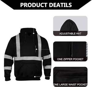 Sudadera de Seguridad de Alta Calidad con Capucha Reflectante de Alta Visibilidad - Product Image 4