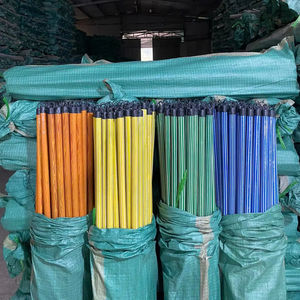 Juego de Herramientas de Limpieza con Palos de Escoba de Madera Recubiertos de PVC Duraderos y Palo de Escoba Estándar, al Mejor Precio, Estilo Simple - Product Image 1