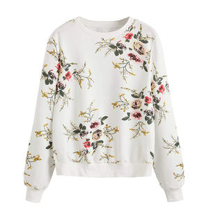 Sudadera de Algodón y Poliéster Lisa, Personalizada con Diseño OEM, de Manga Larga para Mujer, con Cuello Redondo 2026 - Product Image 1