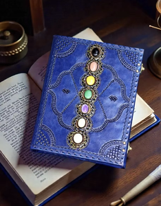 Diario de Cuero Hecho a Mano con Diseño Medieval de los Siete Chakras, Agenda de Oficina y Libro Universitario, Diario de Cuero Vintage, Diario de Viaje Retro - Product Image 4