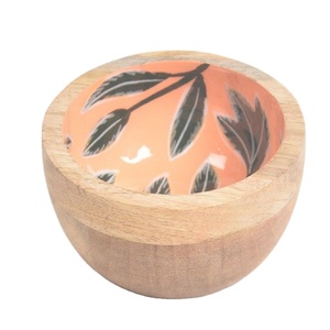 Bol à salade en bois naturel fait sur mesure, bol de service en bois pour la table, pour la cuisine à domicile - Product Image 1
