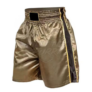 Shorts de boxe personnalisés directement de l'usine, tissu 100% polyester, ceinture élastique, séchage rapide, couleurs personnalisées, logo, utilisation durable, adultes - Product Image 2