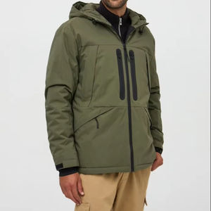 Men's Street Style Quilted Bubble Puffer Jacket Custom Zip Up Stand Collar <b>Black</b> Winter Outfit - Product Image 1