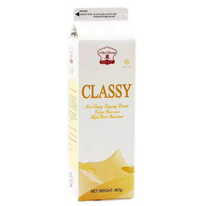 Crema No Láctea HALAL Classy Whip, Crema para Cubrir No Láctea 907G, Uso en Panadería, Fabricación, Venta, Servicio OEM/ODM, Proveedor de Exportación - Product Image 1