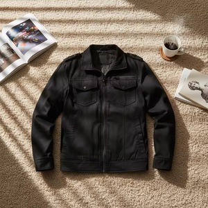 Veste de moto pour homme de style denim cowboy, de haute qualité, respirante, coupe ajustée, polyester/coton - Product Image 4