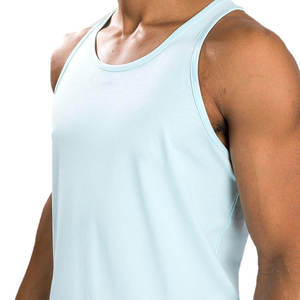 Débardeurs pour hommes toutes saisons avec logo personnalisé, respirants, en mélange polyester/coton, séchage rapide, vêtements de sport écologiques - Product Image 6