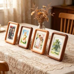 Personalized <b>Wooden</b> Photo <b>Frame</b> – Custom Engraved Walnut <b>Picture</b> <b>Frame</b>, Family Portrait <b>Frame</b>, Anniversary Gift, Mini Desk <b>Frame</b> - Product Image 1