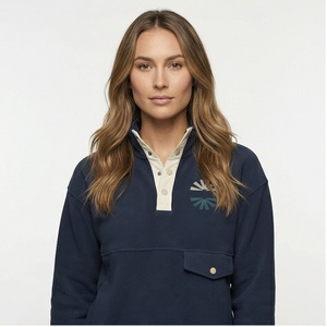 Nueva sudadera superventas con estampado de poliéster y algodón para niña con calidad de manga larga, sudadera de mujer con logotipo estampado de tamaño personalizado de gran tamaño - Product Image 1