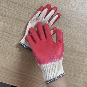 Gants de jardinage en coton tricoté avec revêtement en latex, anti-coupure, antidérapants, réutilisables, multi-couleurs, avec poignet en caoutchouc, 10 paires, protection pour le jardinage - Product Image 1