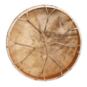 Tambor Chamánico Grande con Marco de Madera y Piel Natural para Sanación Sonora, Meditación y Rituales Tribales, Tambor Chamánico Profesional - Product Image 2