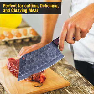 LEGACY BLADES Razor <b>Sharp</b> Carbon Steel Chef Cleaver <b>Knife</b> Premium Wooden Handle <b>Kitchen</b> Cutlery Manufacturer - Product Image 6