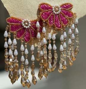 ต่างหูผ้าปักแบบ Letast ต่างหูลูกปัดหลายแบบตามสั่งสำหรับผู้หญิงเครื่องประดับงานปาร์ตี้ในราคาที่ดีที่สุดต่างหูลูกปัด - Product Image 5