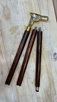 Tongkat Kayu Buatan Tangan dengan Gagang Kepala Kuda Kuningan Multifungsi untuk Digantung di Dinding, Hadiah Wisuda, Hari Valentine, Halloween