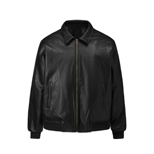 Chaqueta de cuero para motocicleta de alta calidad para hombre, diseño de moda, abrigo de cuero genuino para hombre, estilo casual urbano. - Product Image 1