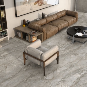 Baldosas de Porcelana con Acabado Azúcar, 600x1200mm, Textura Sólida, Antideslizantes, Mate, Modernas, Adhesivas para Interiores de Sala de Estar - Product Image 1