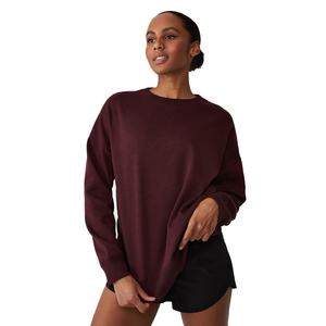 Sudadera de algodón liso para mujer más vendida con capucha, nuevo diseño, Sudadera de cuello redondo personalizada para invierno, patrón sólido bordado - Product Image 1