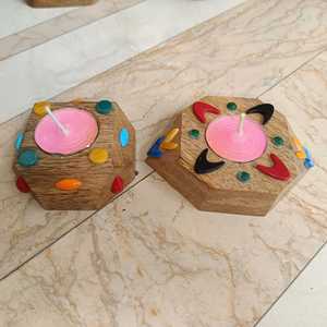 Industry Trending Unique Wooden <b>Christmas</b> <b>Tea</b> <b>Lights</b> For Home Hotel Restaurant Lighting Scented Candle Jar For Table Decor - Product Image 1
