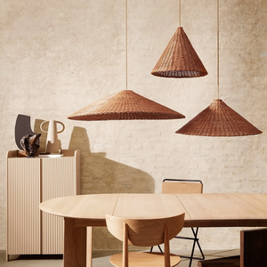Handwicker Vintage Rattan Lampshade <b>Ceiling</b> Lamp <b>Cover</b> for Living Room Bedroom Dining Room by Vietnamese - Product Image 3