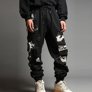 Pantalones de chándal de alta calidad para hombre, estilo jogger, desgastados, con cordón en la cintura, para invierno - Product Image 4